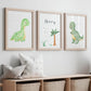 Namensposter personalisiert: Posterset Dinosaurier A4 & A3