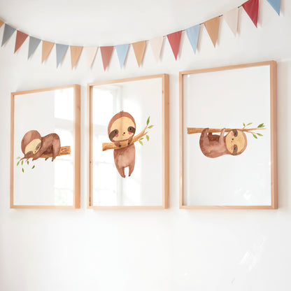 Posterset Faultier A4 & A3