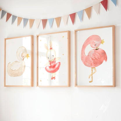 Posterset Schwanensee Ballerina A4 & A3