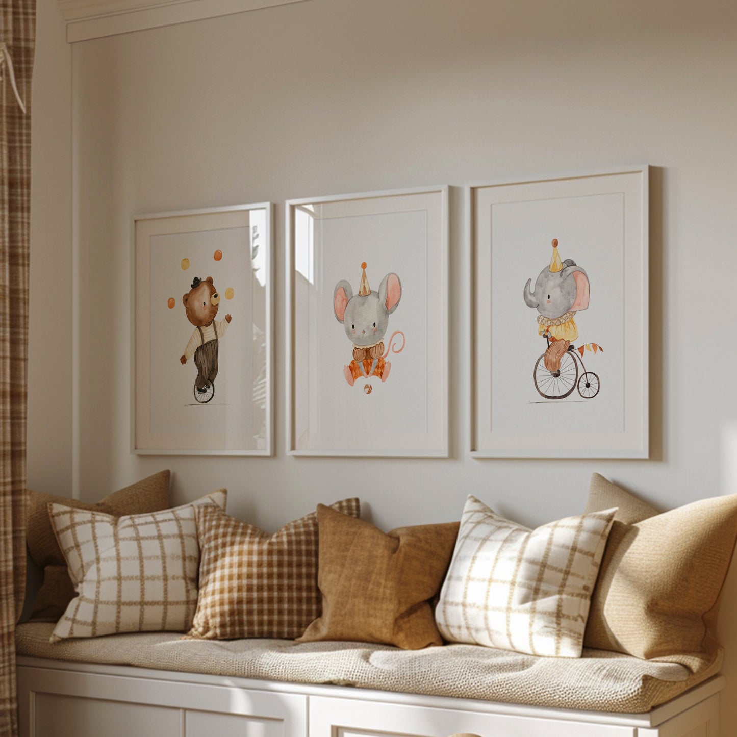 Posterset Zirkus Bär, Elefant, Maus A3 & A4