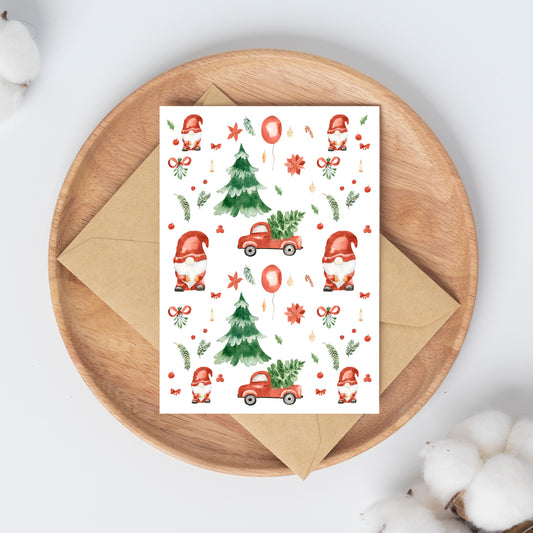 Weihnachtskarte Weihnachtsmuster A6