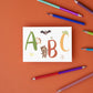 Karte ABC der Tiere A6