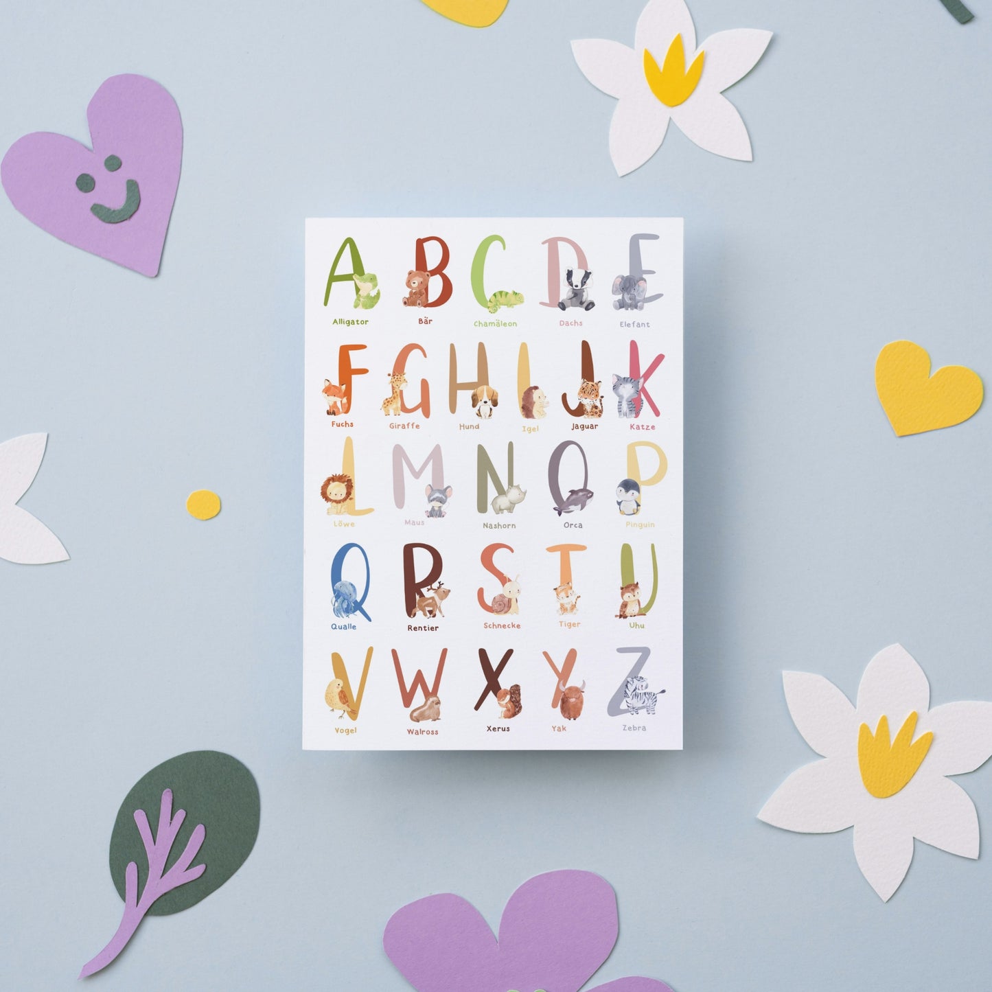 Karte ABC der Tiere A6