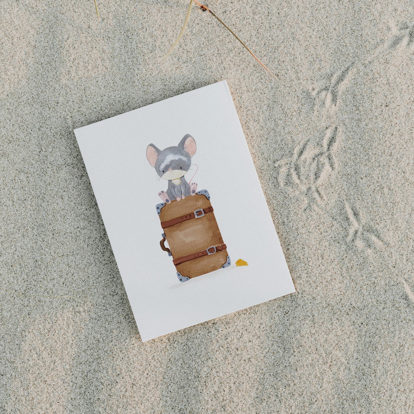 Karte Maus & Koffer A6