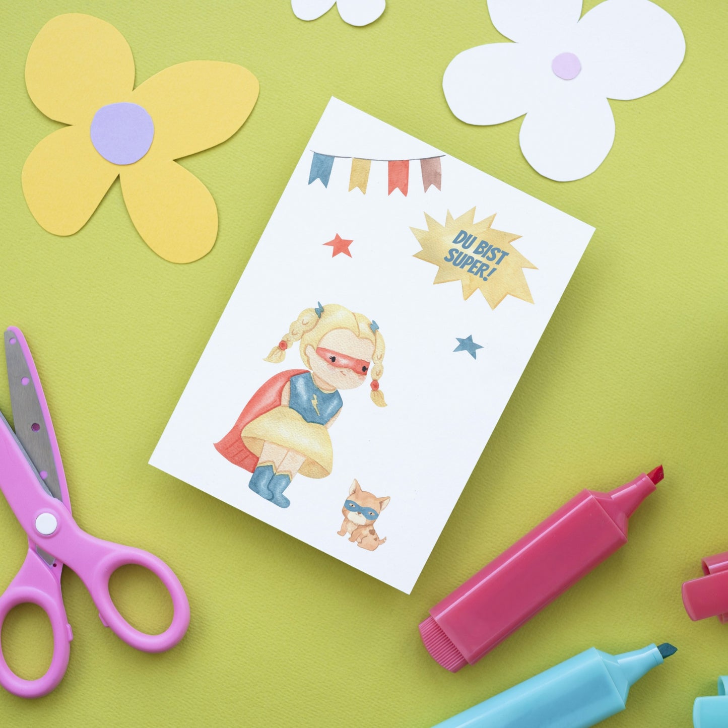Karte Superheldin "Du bist super" A6