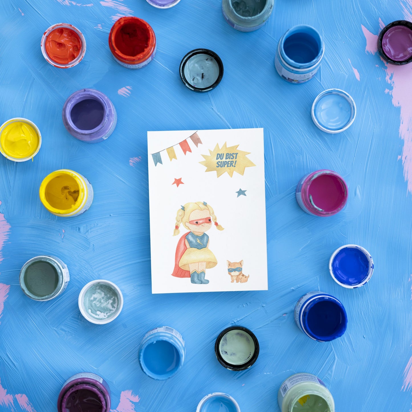 Karte Superheldin "Du bist super" A6