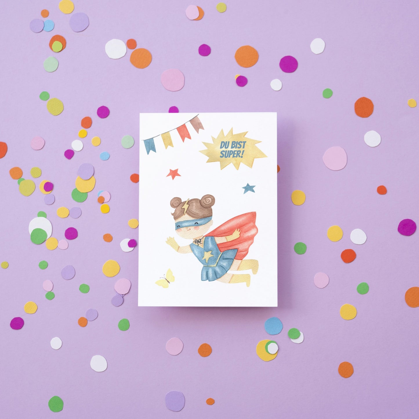 Karte Superheldin "Du bist super" A6
