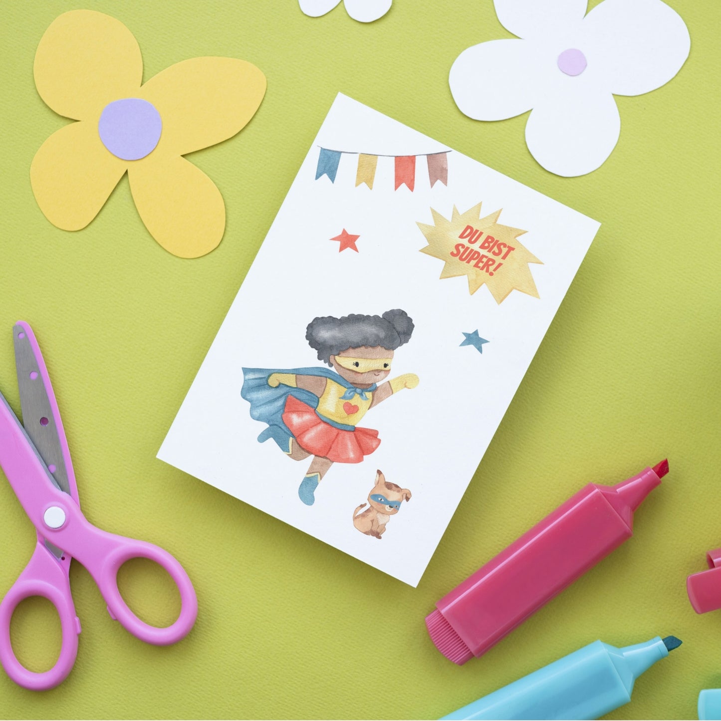 Karte Superheldin "Du bist super" A6