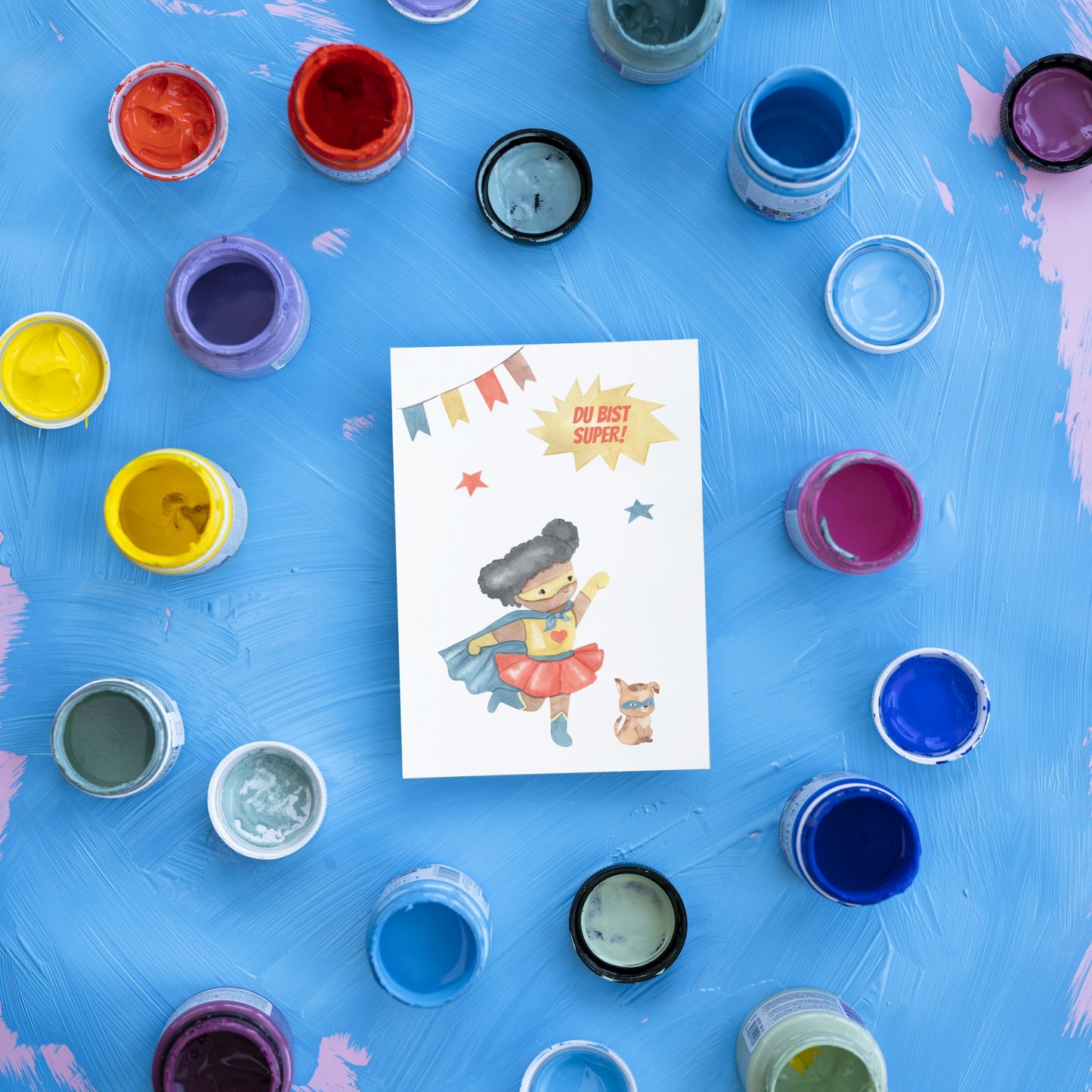 Karte Superheldin "Du bist super" A6