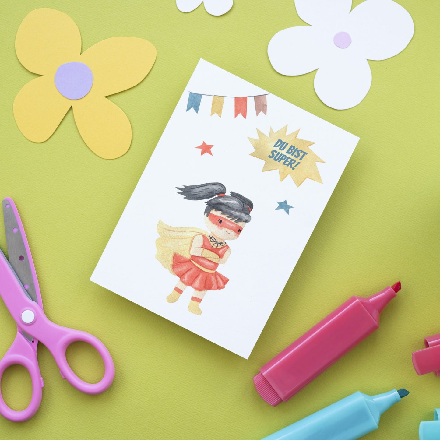 Karte Superheldin "Du bist super" A6