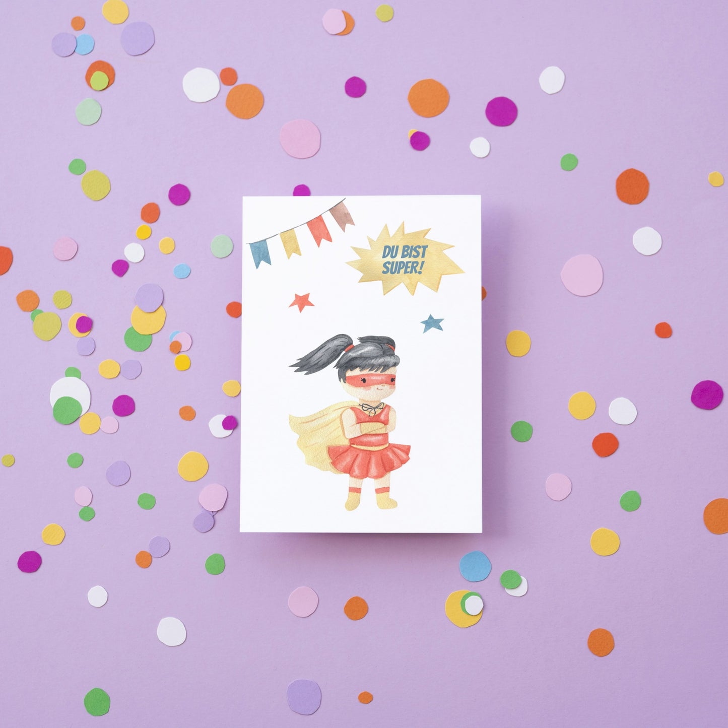 Karte Superheldin "Du bist super" A6