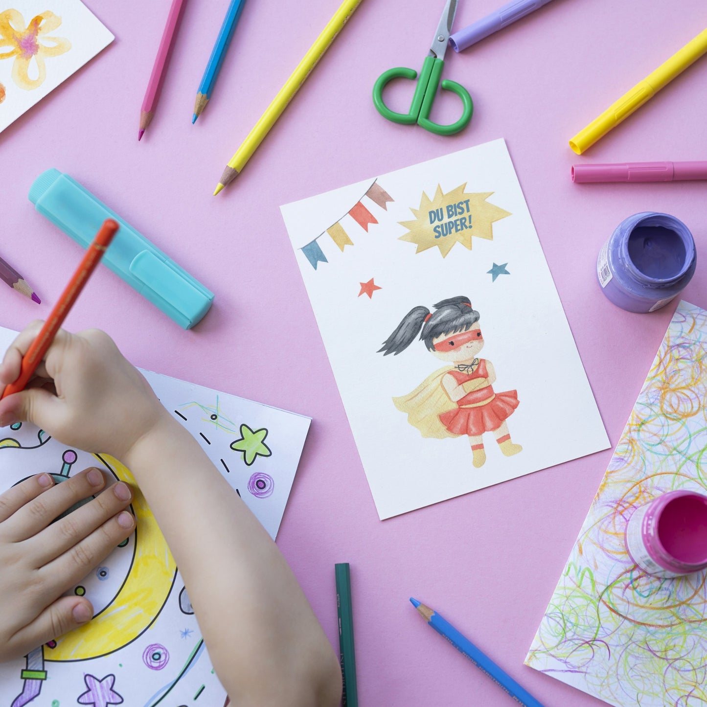 Karte Superheldin "Du bist super" A6