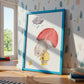 Poster Elefant mit Regenschirm A4 & A3