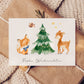 Weihnachtskarte Waldtiere Frohe Weihnachten A6