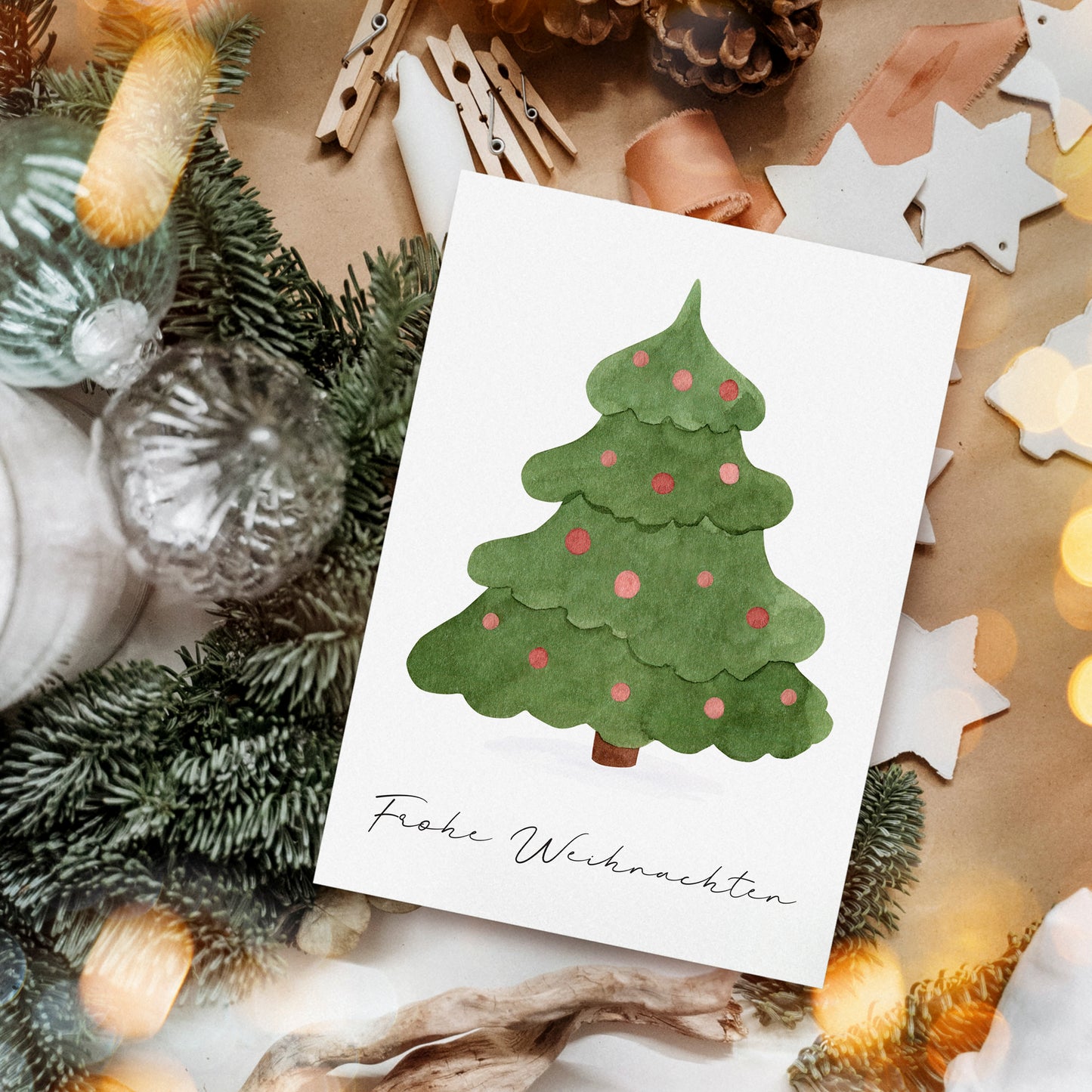 Weihnachtskarte Weihnachtsbaum Frohe Weihnachten A6