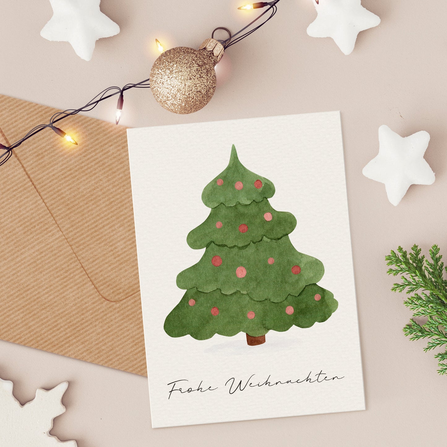 Weihnachtskarte Weihnachtsbaum Frohe Weihnachten A6