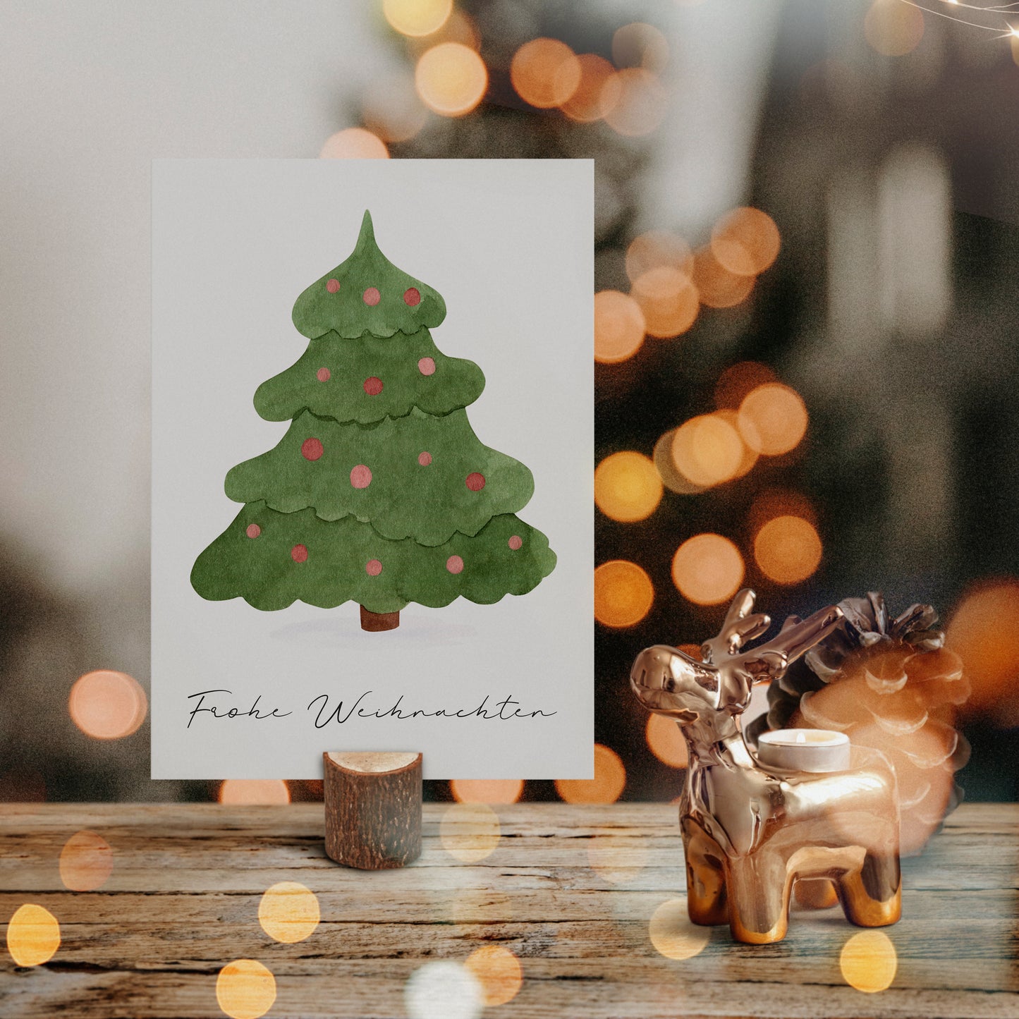 Weihnachtskarte Weihnachtsbaum Frohe Weihnachten A6