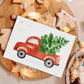 Weihnachtskarte Auto & Weihnachtsbaum A6