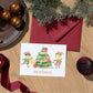 Weihnachtskarte Elfen & Weihnachtsbaum Frohe Weihnachten A6