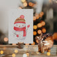 Weihnachtskarte Schneemann A6