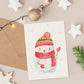 Weihnachtskarte Schneemann A6