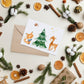 Weihnachtskarte Waldtiere A6