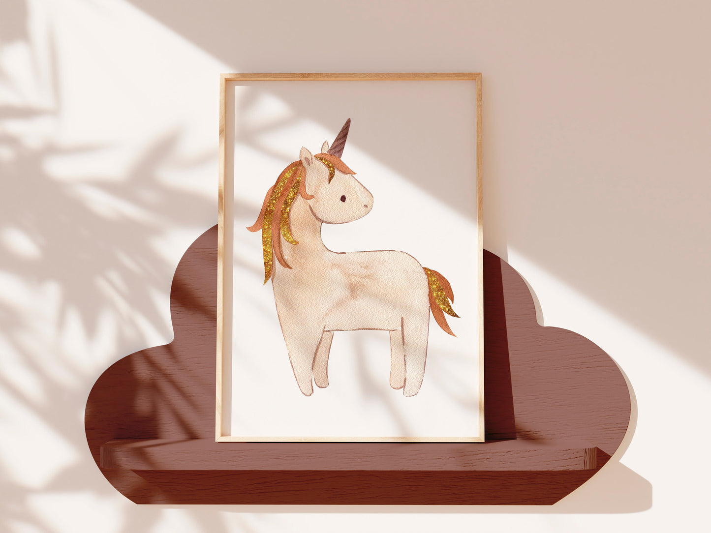 Poster Einhorn A4 & A3: Detailreiches Boho-Poster mit süßem Einhorn auf hochwertigem Naturpapier, ideal als Kinderzimmer-Dekoration.