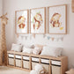 Posterset Kinderzimmer Affen A3 & A4 mit Affenmotiven, ideal für Kinderzimmerdeko. Zeigt Wasserfarbenbilder von Affen, gedruckt auf hochwertigem Naturpapier.