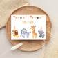 Einladung Kindergeburtstag Tiere A6 zeigt eine niedliche Tierparade auf hochwertigem Naturpapier. Ideal für unvergessliche Kindergeburtstage. Rückseite beschriftbar, Größe A6.