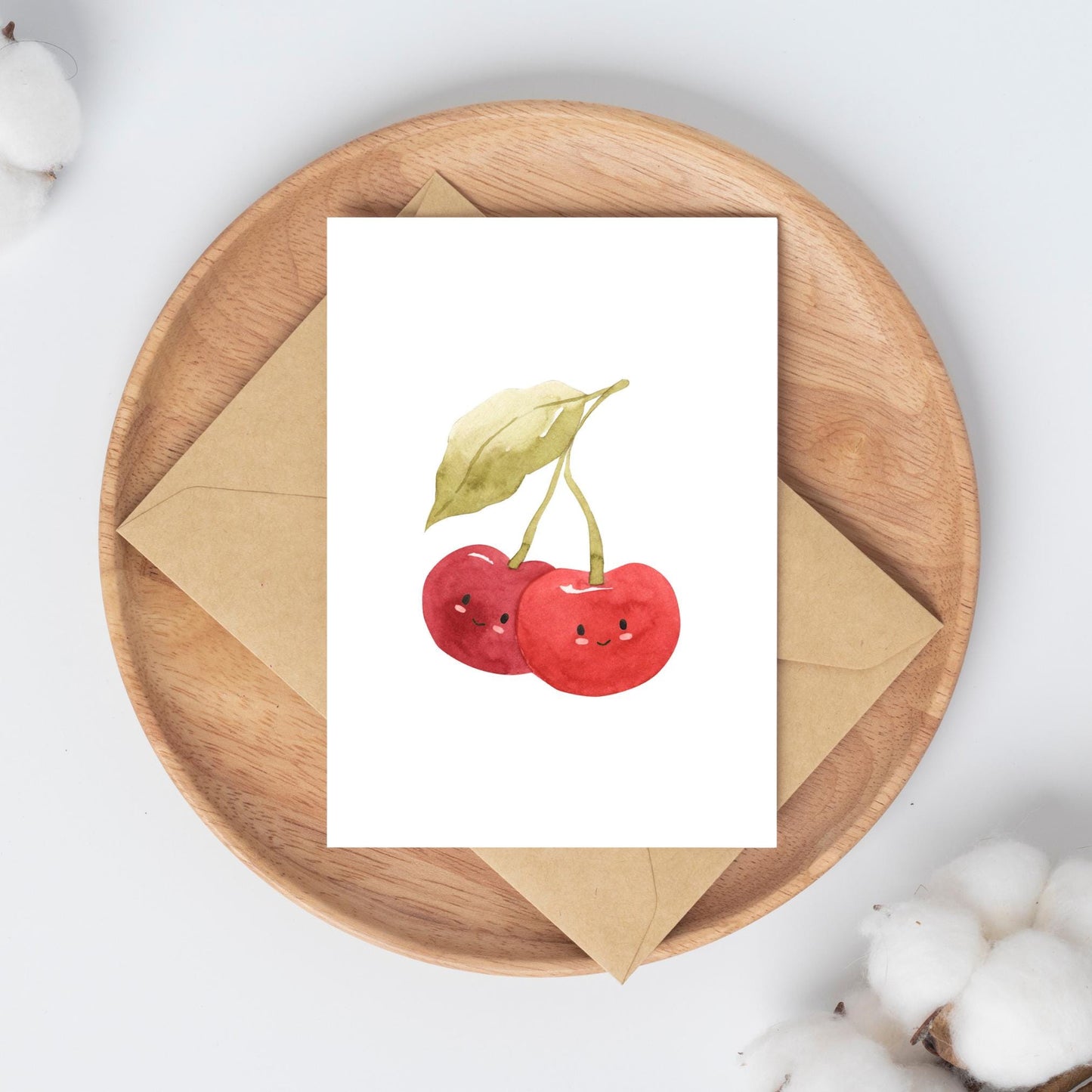 Postkarten-Set Früchte 6 Karten A6 mit frechen Fruchtmotiven, gedruckt auf hochwertigem 300g Naturpapier, ideal für Grüße oder Dekoration. Größe A6, ohne Umschlag.