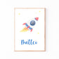 Namensposter personalisiert 3er Set: Astronauten A4 & A3