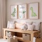 Namensposter personalisiert 3er Set: Dinosaurier A4 & A3