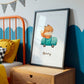 Geburtsposter Fuchs & Auto personalisiert A3 & A4