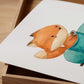 Geburtsposter Fuchs & Auto personalisiert A3 & A4