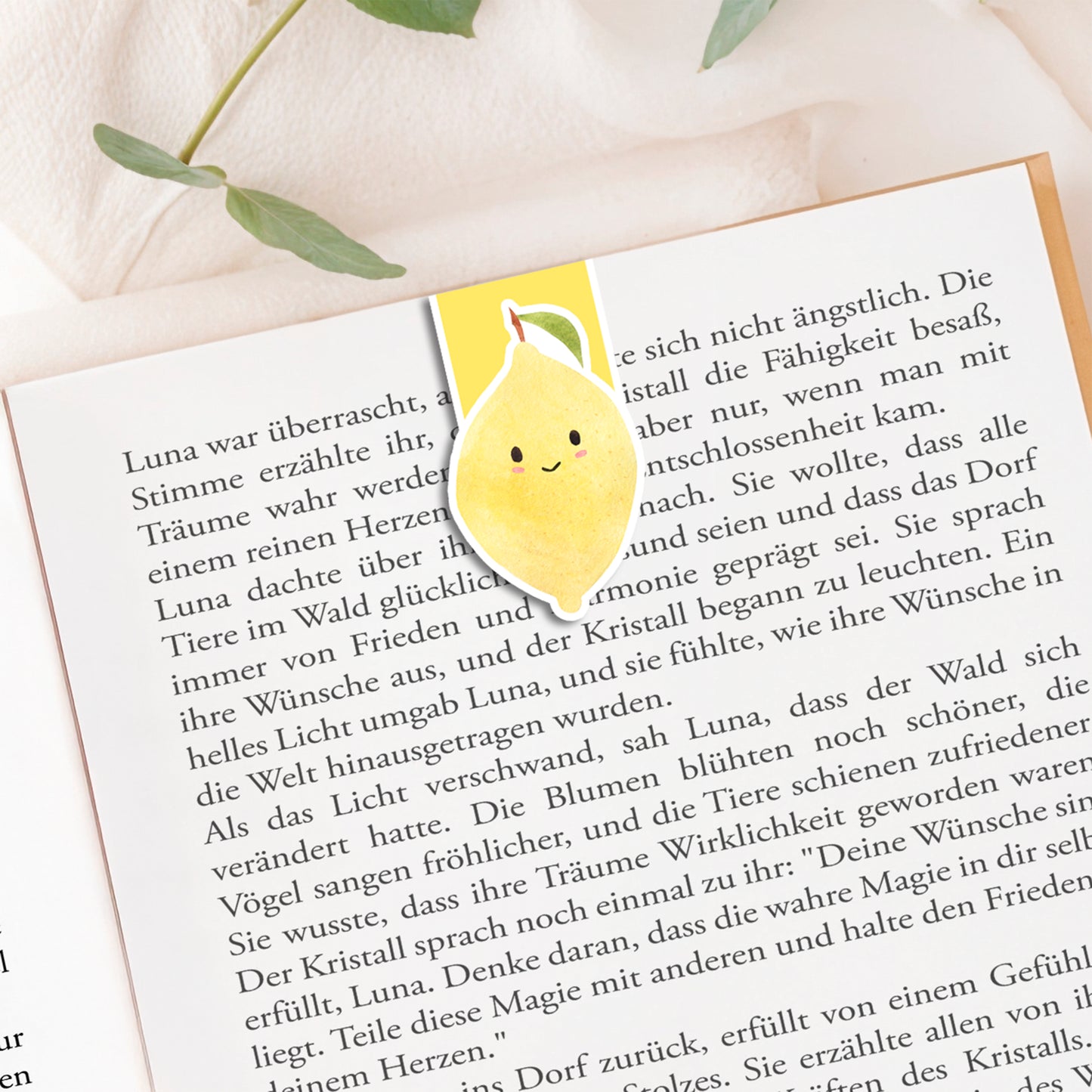 Magnetisches Lesezeichen Zitrone