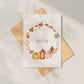 Karte Herbstliebe Herbstkranz & Kürbis A6