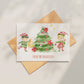 Weihnachtskarte Elfen & Weihnachtsbaum Frohe Weihnachten A6
