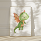 Poster Baby-Feuerdrache fliegt A3 & A4