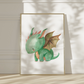 Poster Baby-Feuerdrache A3 & A4