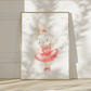 Poster Ballerina Hase Spitze A4 & A3