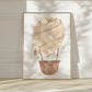 Poster Heißluftballon Creme A4 & A3