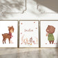 Namensposter personalisiert 3er Set: Waldtiere A4 & A3
