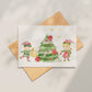 Weihnachtskarte Elfen & Weihnachtsbaum A6
