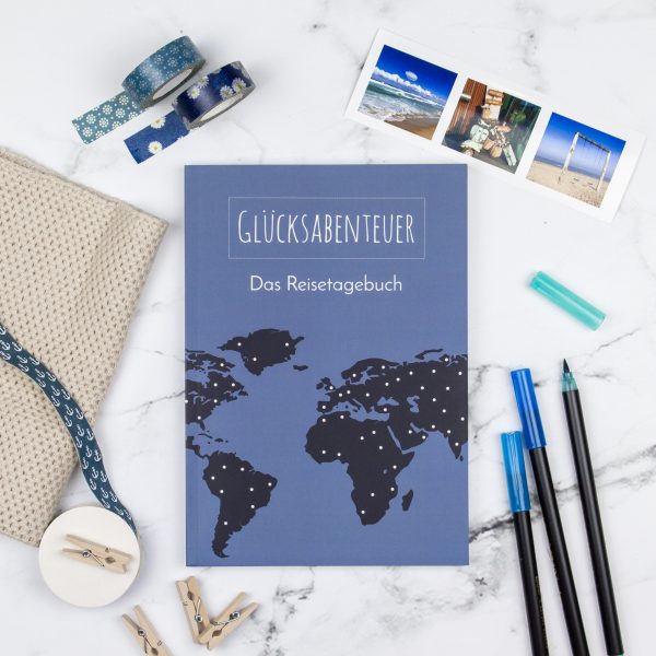 Reisetagebuch, Reisejournal, Tagebuch Urlaub, Reiseerinnerungen, Softcover, flexibel
